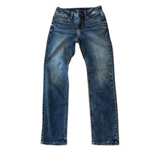 Silver Jeans Suki Mid Rise Straight Leg Stretch Women's 27 Dark Indigo NEW